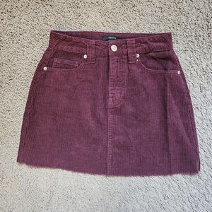 Forever 21 Wine Red Burgundy Corduroy Skirt